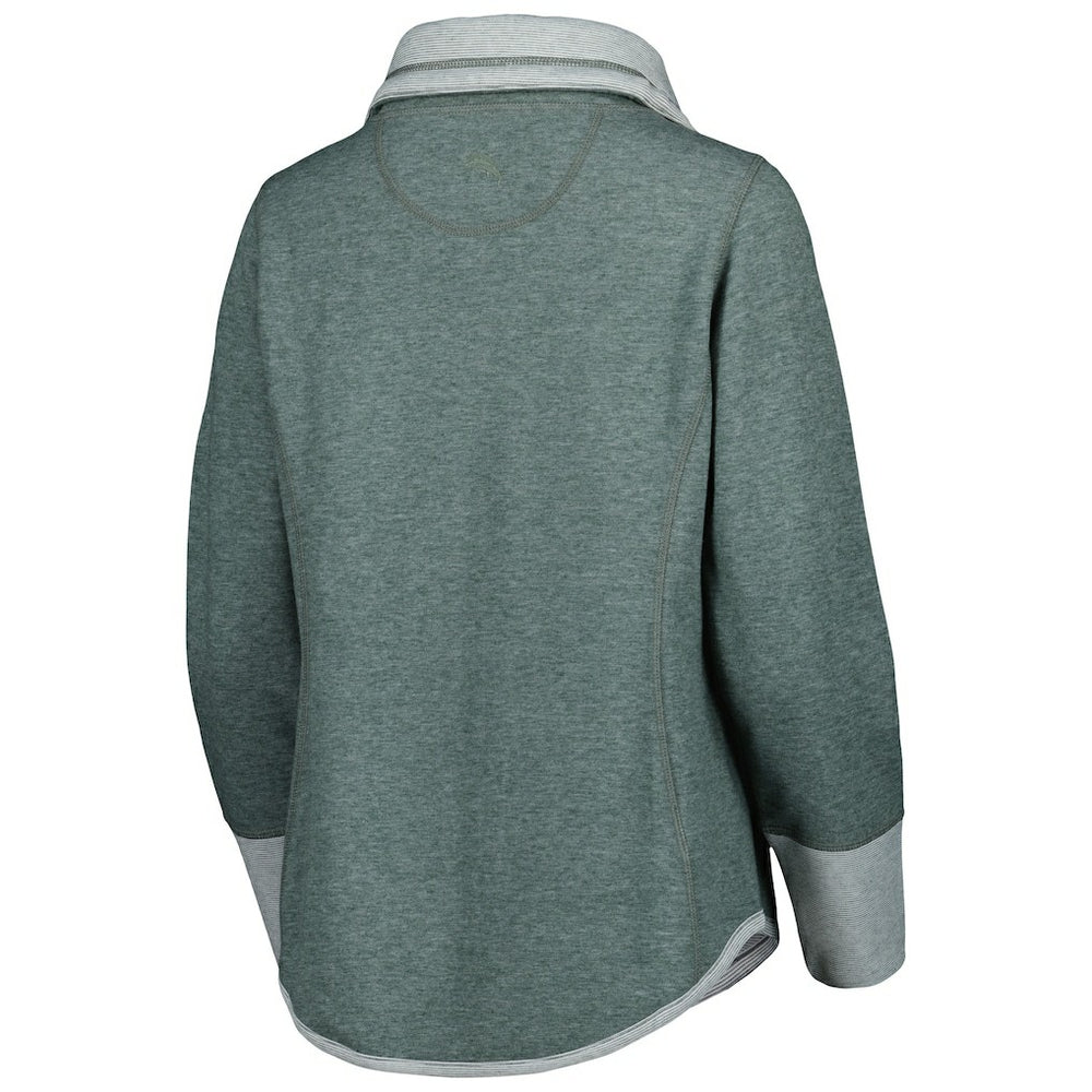 Green Bay Packers Women's Sport Sun Fade Full-Zip Sweatshirt - Heathered Green sale