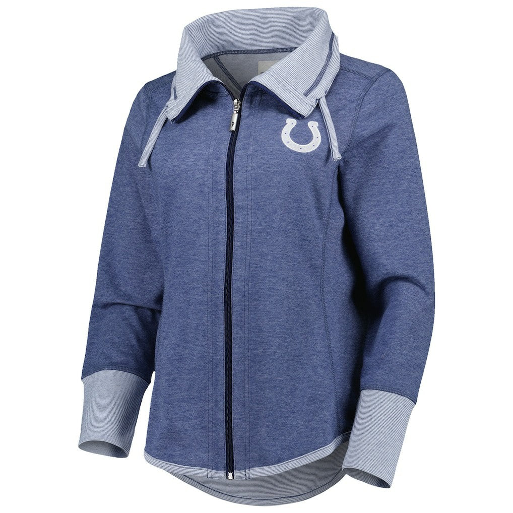 Indianapolis Colts Women's Sport Sun Fade Full-Zip Sweatshirt - Heathered Royal for sale