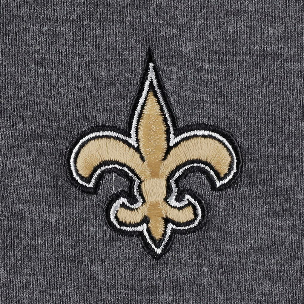 New Orleans Saints Women's Sport Sun Fade Full-Zip Sweatshirt - Heathered Black on sale