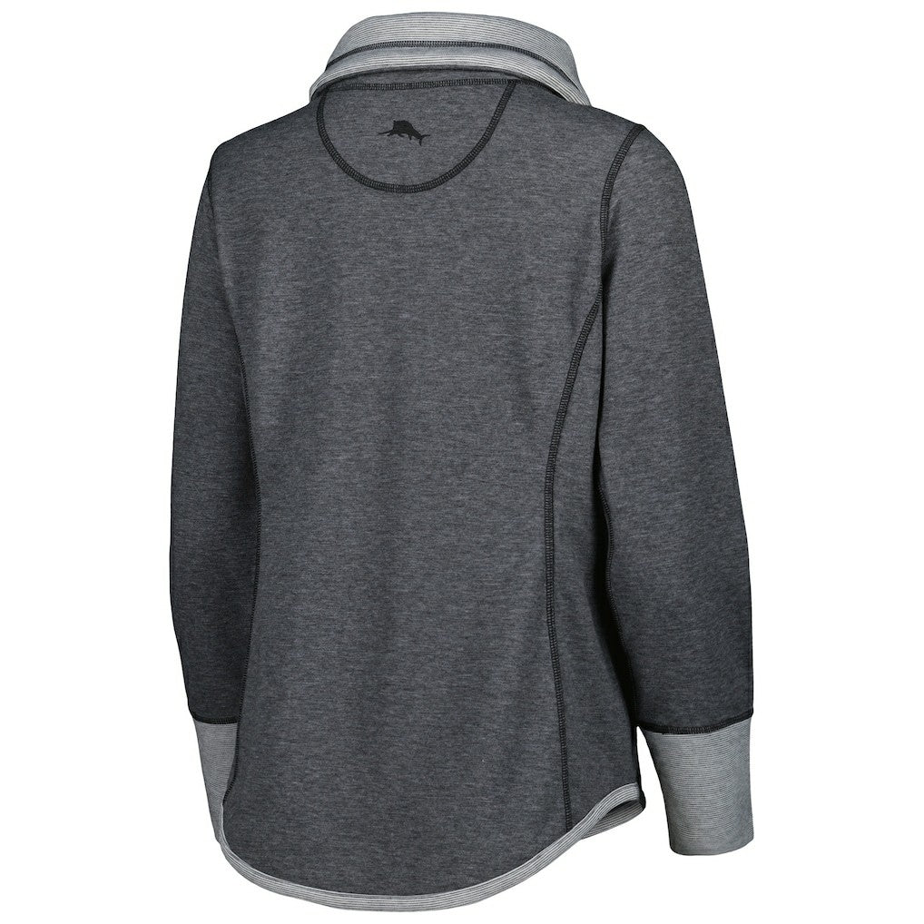 Pittsburgh Steelers Women's Sport Sun Fade Full-Zip Sweatshirt - Heathered Black on sale