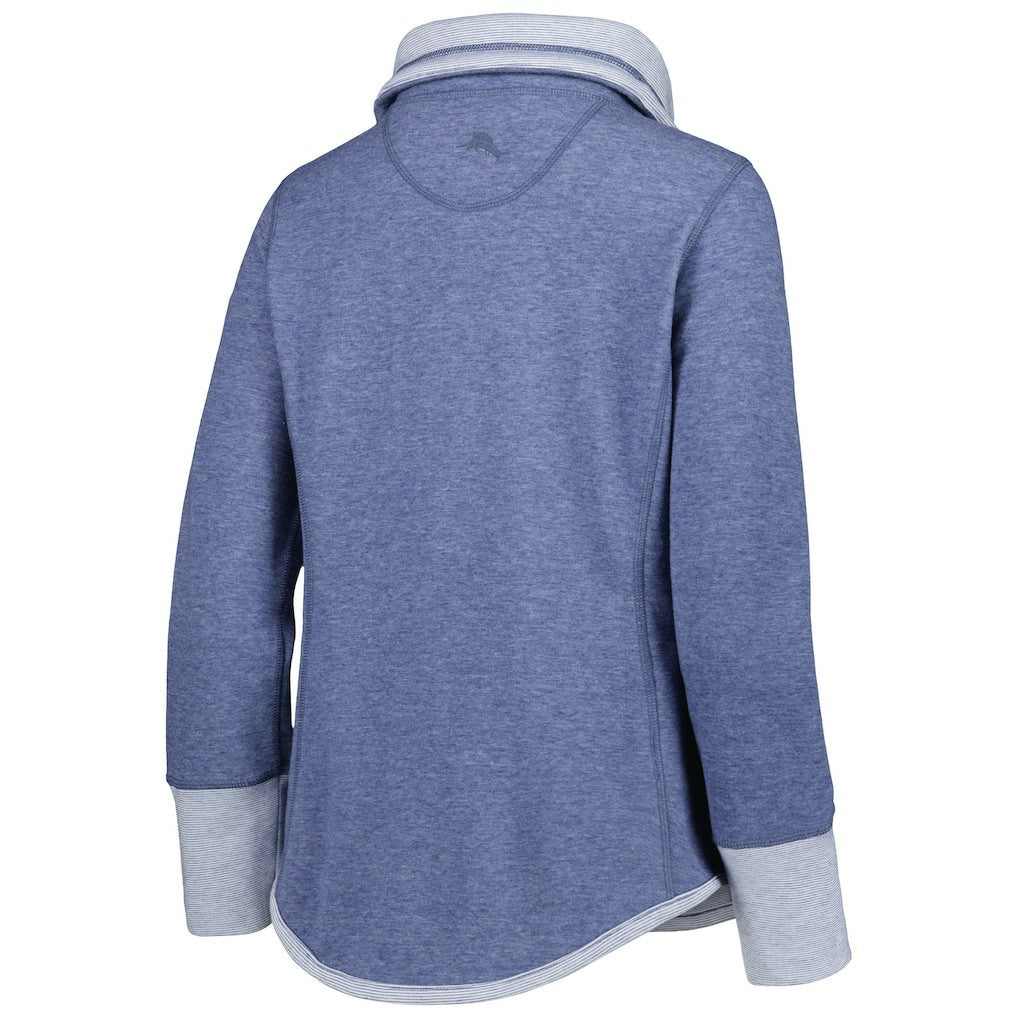 Seattle Seahawks Women's Sport Sun Fade Full-Zip Sweatshirt - Heathered College Navy discount