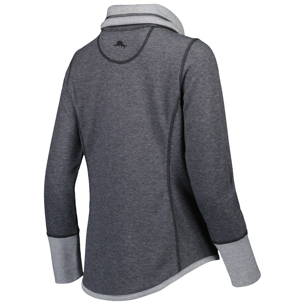 Washington Commanders Women's Sport Sun Fade Full-Zip Sweatshirt - Heathered Black on sale