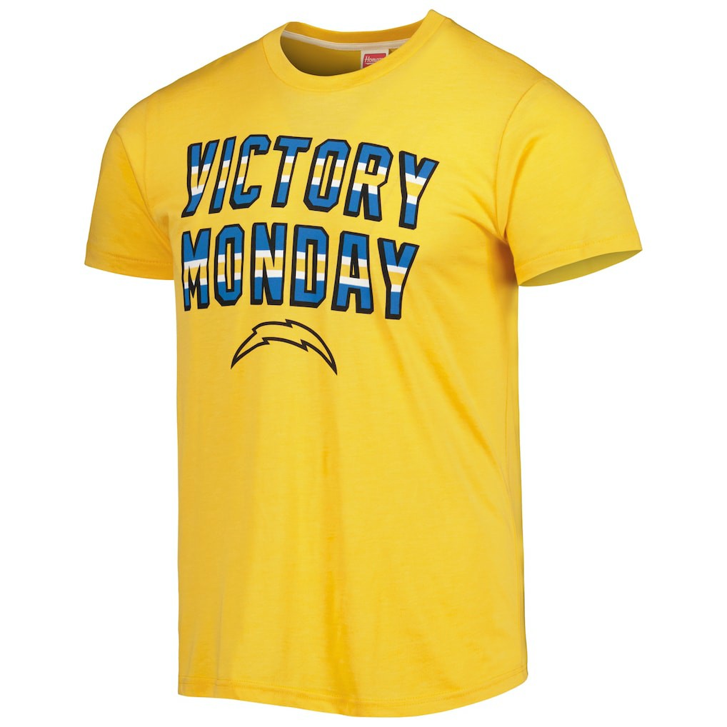 Los Angeles Chargers Homage Victory Monday Tri-Blend T-Shirt - Gold sale