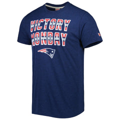 New England Patriots Homage Victory Monday Tri-Blend T-Shirt - Navy discount