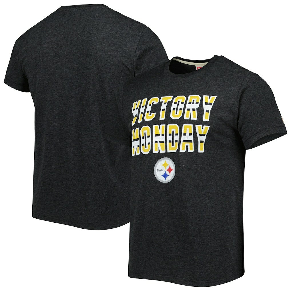 Pittsburgh Steelers Homage Victory Monday Tri-Blend T-Shirt - Charcoal discount