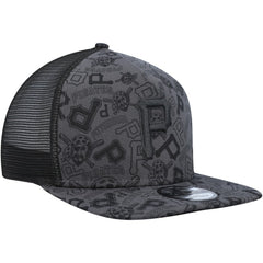 Pittsburgh Pirates Repeat A-Frame 9FIFTY Trucker Snapback Hat - Black | New Era
