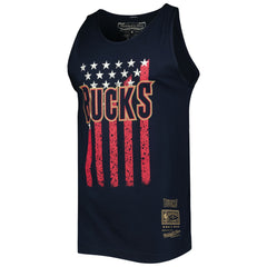 Milwaukee Bucks Hardwood Classics Americana Stars and Stripes Tank Top - Navy | Mitchell & Ness sale