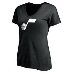 Utah Jazz Women's Primary Team Logo V-Neck T-Shirt - Black discount