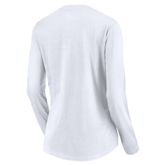 Utah Jazz Women's Primary Logo Team Long Sleeve V-Neck T-Shirt - White on sale