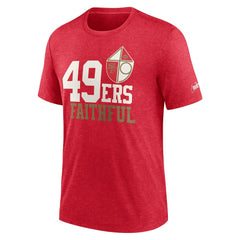 San Francisco 49ers Local Tri-Blend T-Shirt - Heather Scarlet | Nike on sale