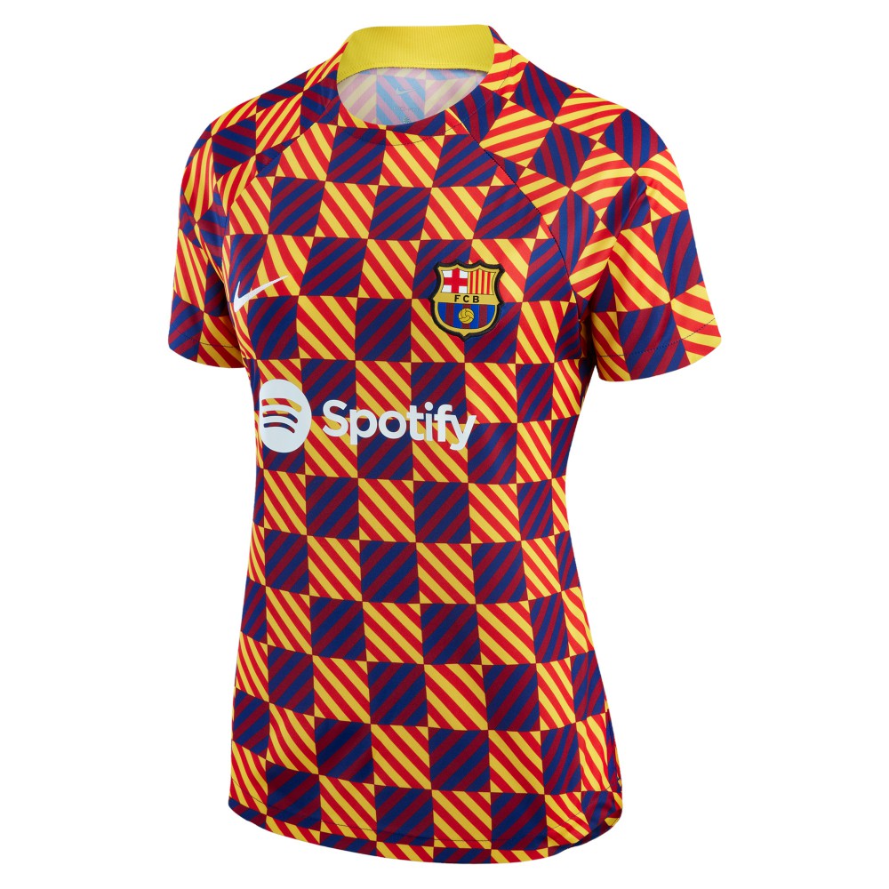 Barcelona Women's 2022/23 Pre-Match Raglan Performance Top - Yellow | Nike sale