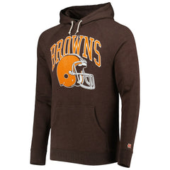 Cleveland Browns Homage Retro Helmet Tri-Blend Raglan Pullover Hoodie - Brown online