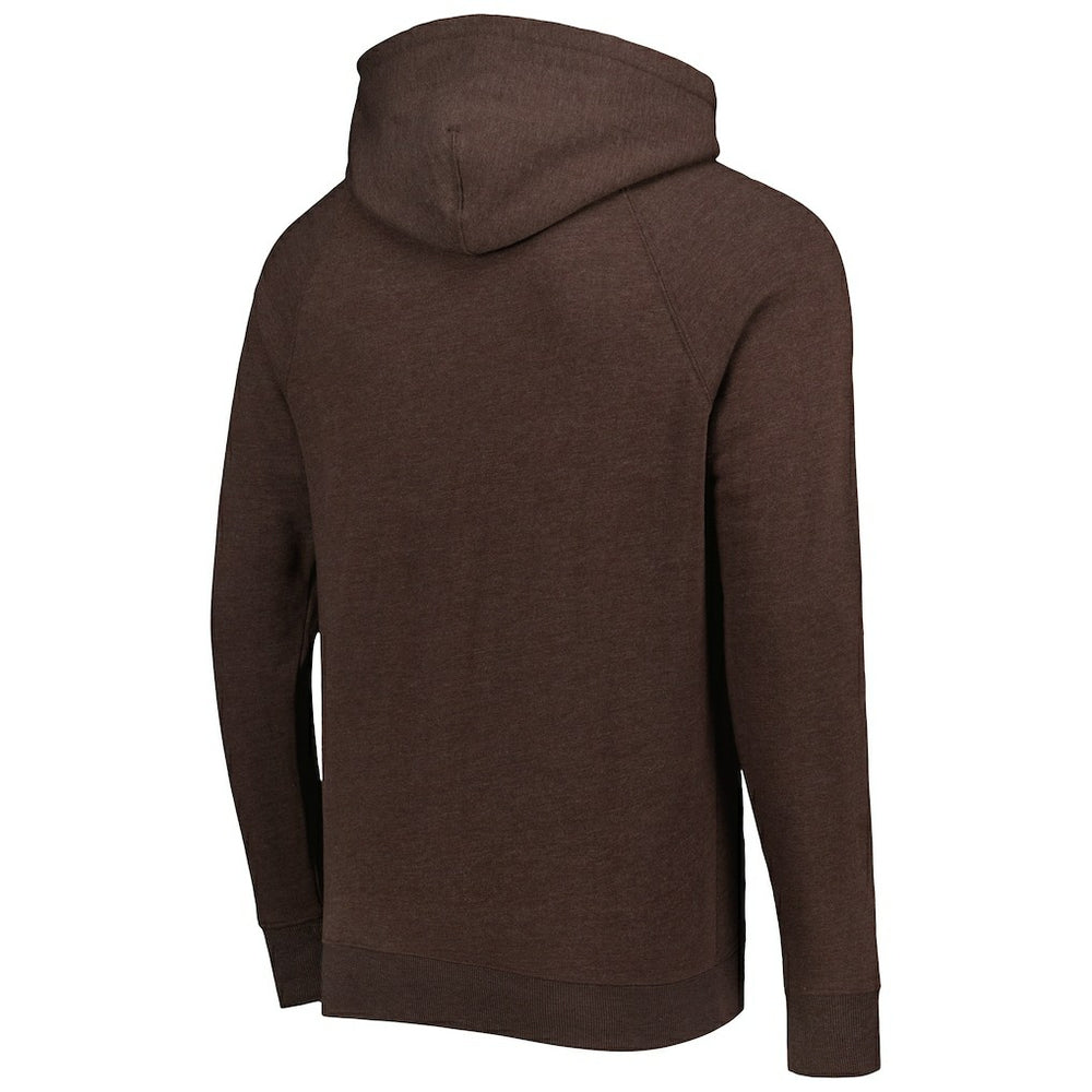 Cleveland Browns Homage Retro Helmet Tri-Blend Raglan Pullover Hoodie - Brown online