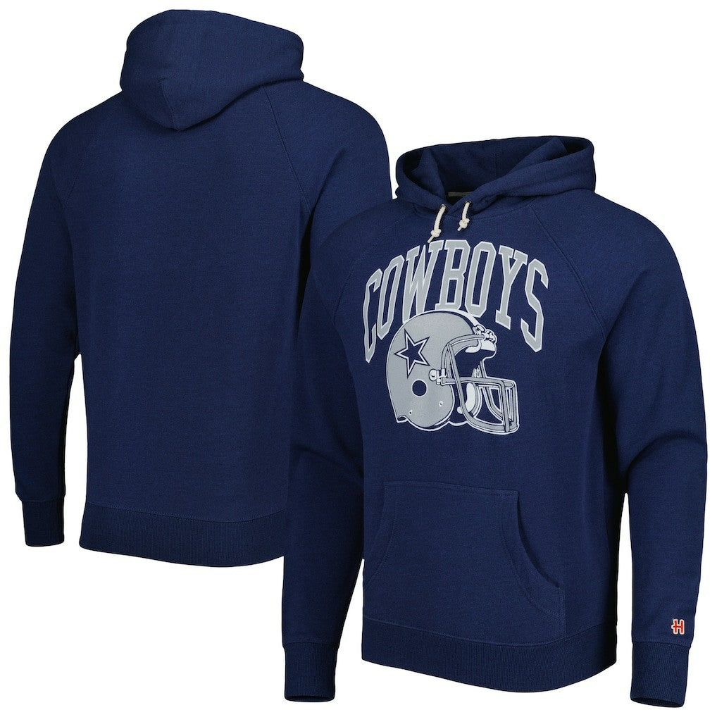 Dallas Cowboys Homage Retro Helmet Tri-Blend Raglan Pullover Hoodie - Navy online