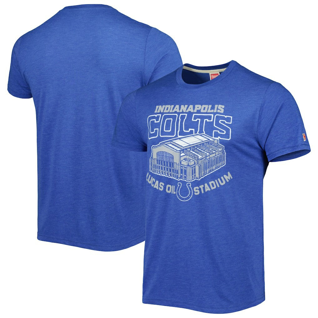 Indianapolis Colts Homage Stadium Tri-Blend T-Shirt - Royal on sale