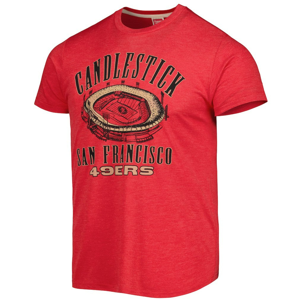 San Francisco 49ers Homage Stadium Tri-Blend T-Shirt - Scarlet online