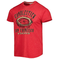 San Francisco 49ers Homage Stadium Tri-Blend T-Shirt - Scarlet online