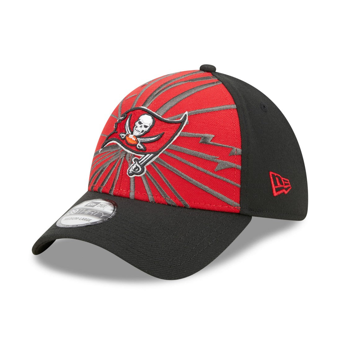 Tampa Bay Buccaneers New Era Shattered 39THIRTY Flex Hat - Red/Black on sale