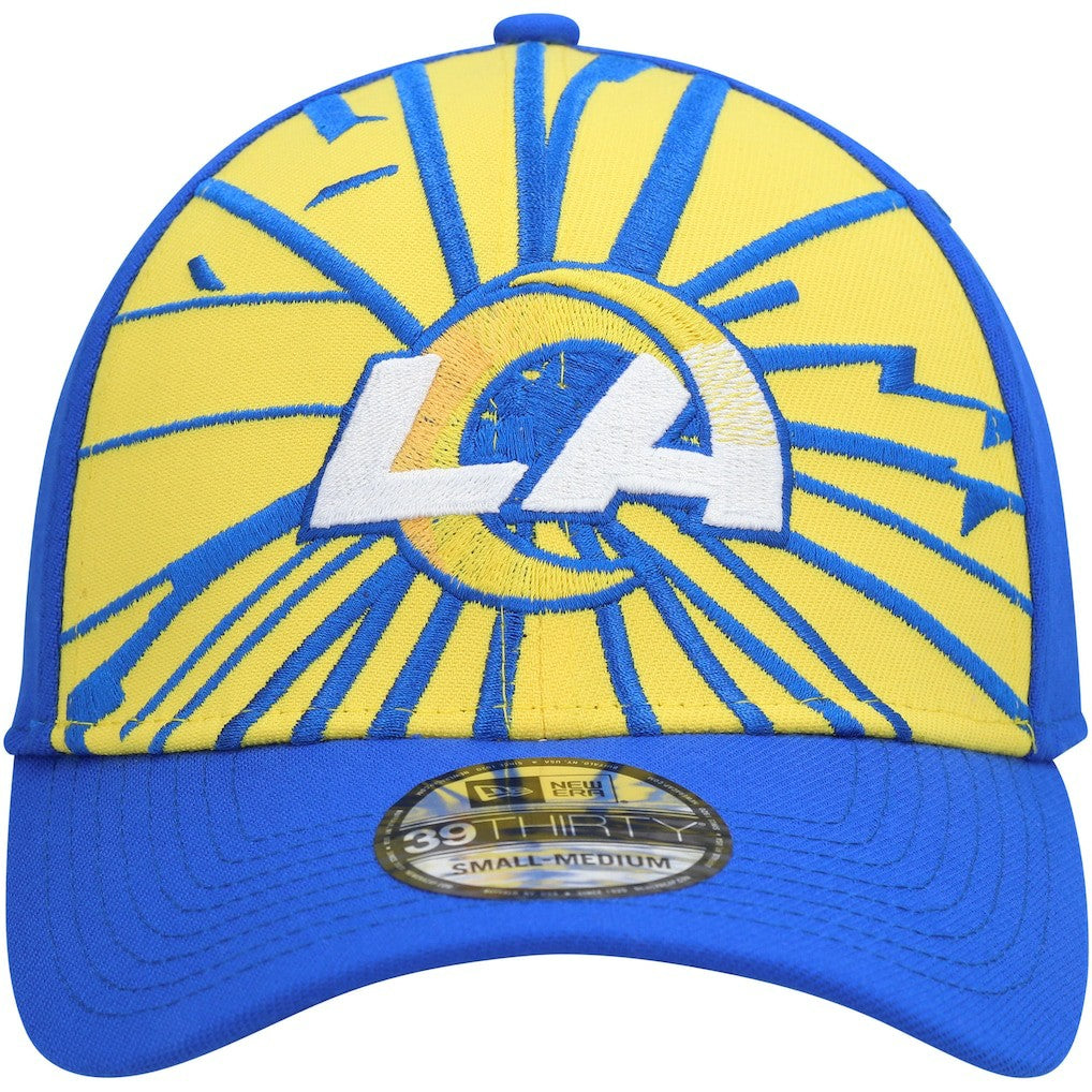 Los Angeles Rams New Era Shattered 39THIRTY Flex Hat - Gold/Royal for sale