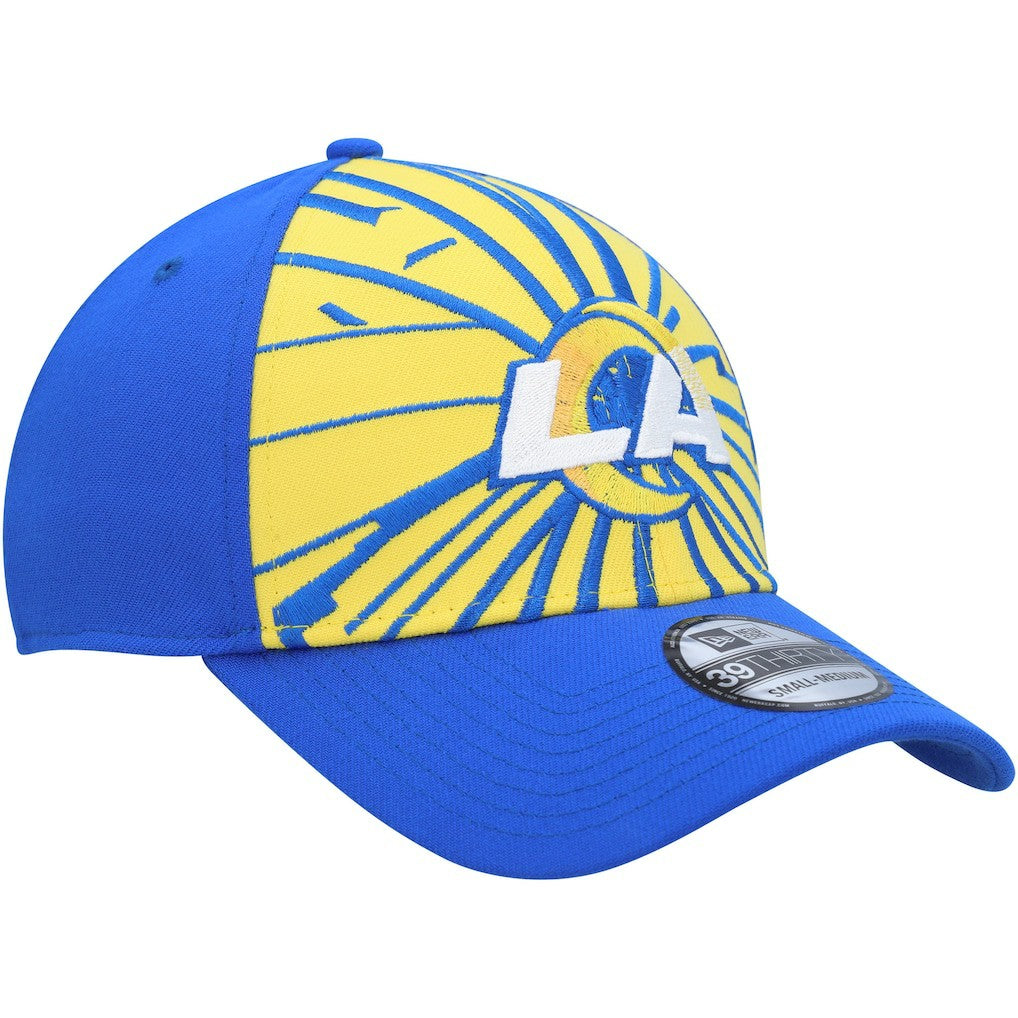 Los Angeles Rams New Era Shattered 39THIRTY Flex Hat - Gold/Royal for sale