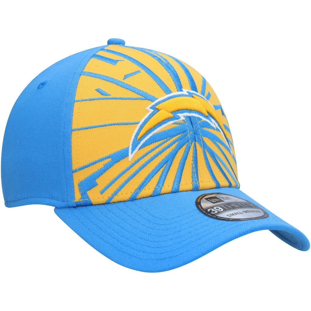 Los Angeles Chargers New Era Shattered 39THIRTY Flex Hat - Gold/Powder Blue discount