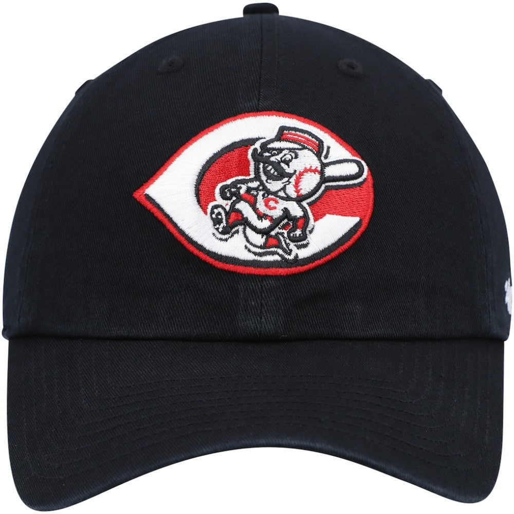 Cincinnati Reds Cooperstown Collection Clean Up Adjustable Hat - Black | 47 brand