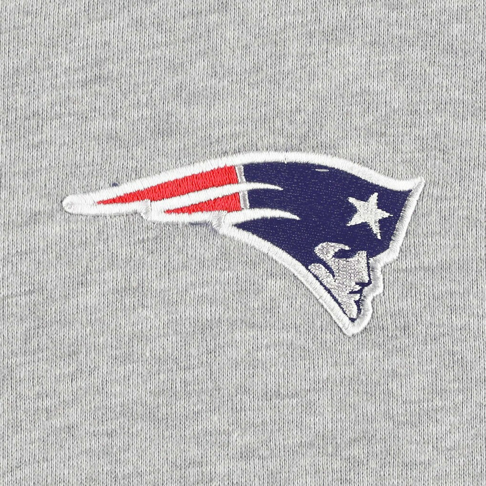 New England Patriots Big & Tall Fleece Raglan Full-Zip Hoodie Jacket - Heather Gray on sale