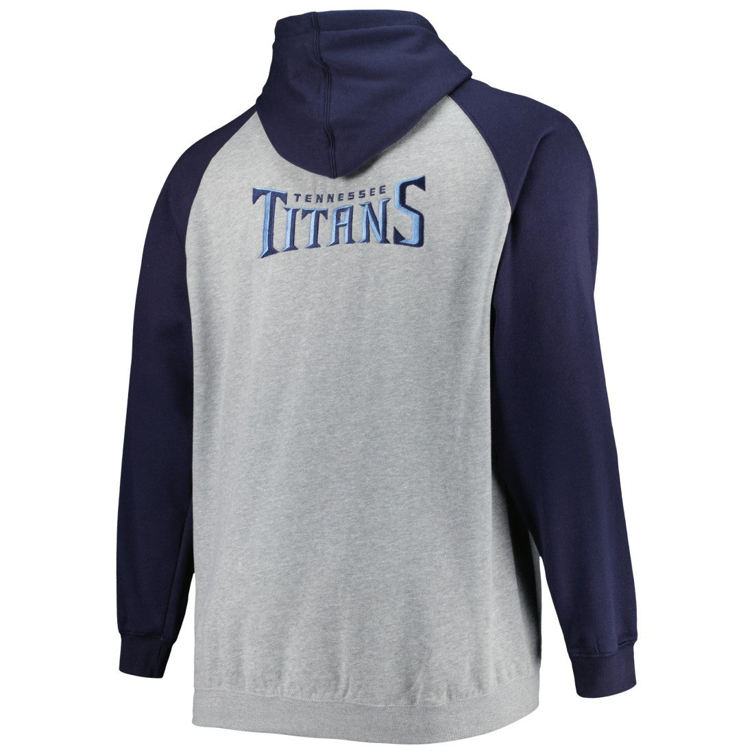 Tennessee Titans Big & Tall Fleece Raglan Full-Zip Hoodie Jacket - Heather Gray discount
