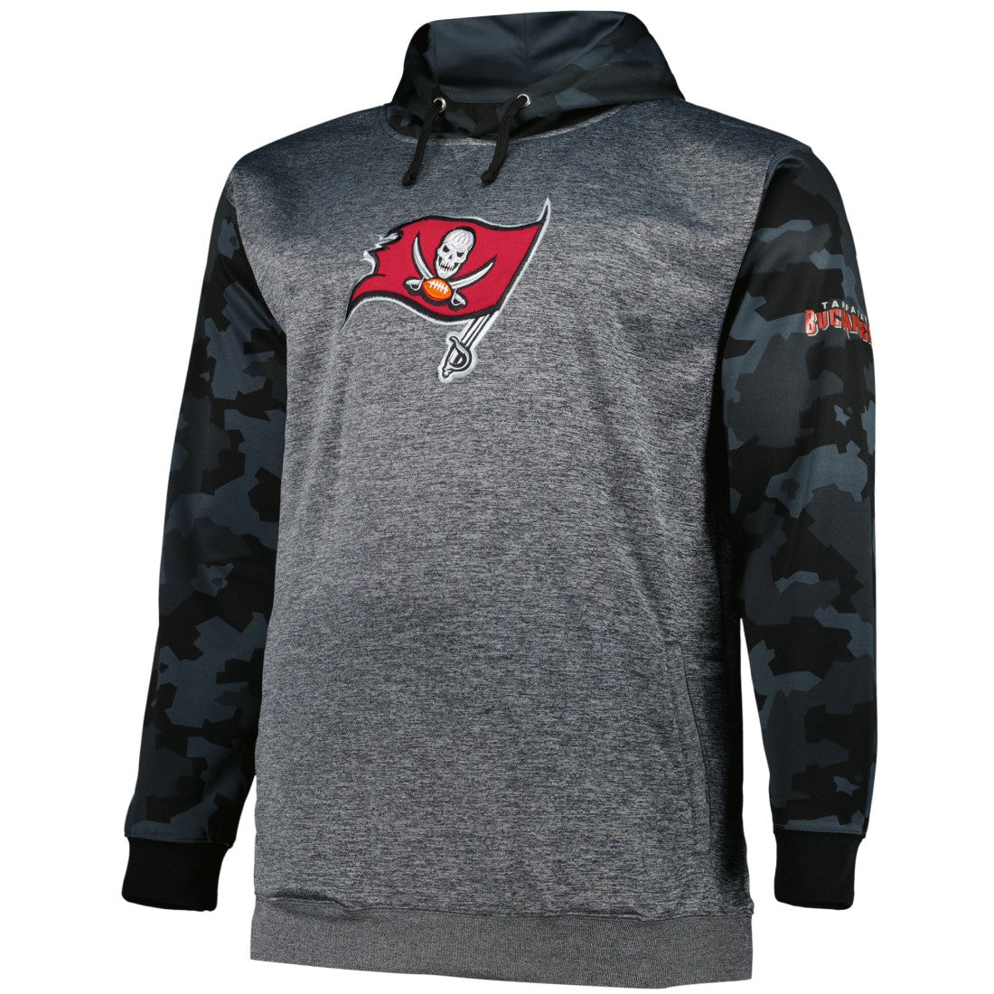 Tampa Bay Buccaneers Big & Tall Camo Pullover Hoodie - Heather Charcoal cheap