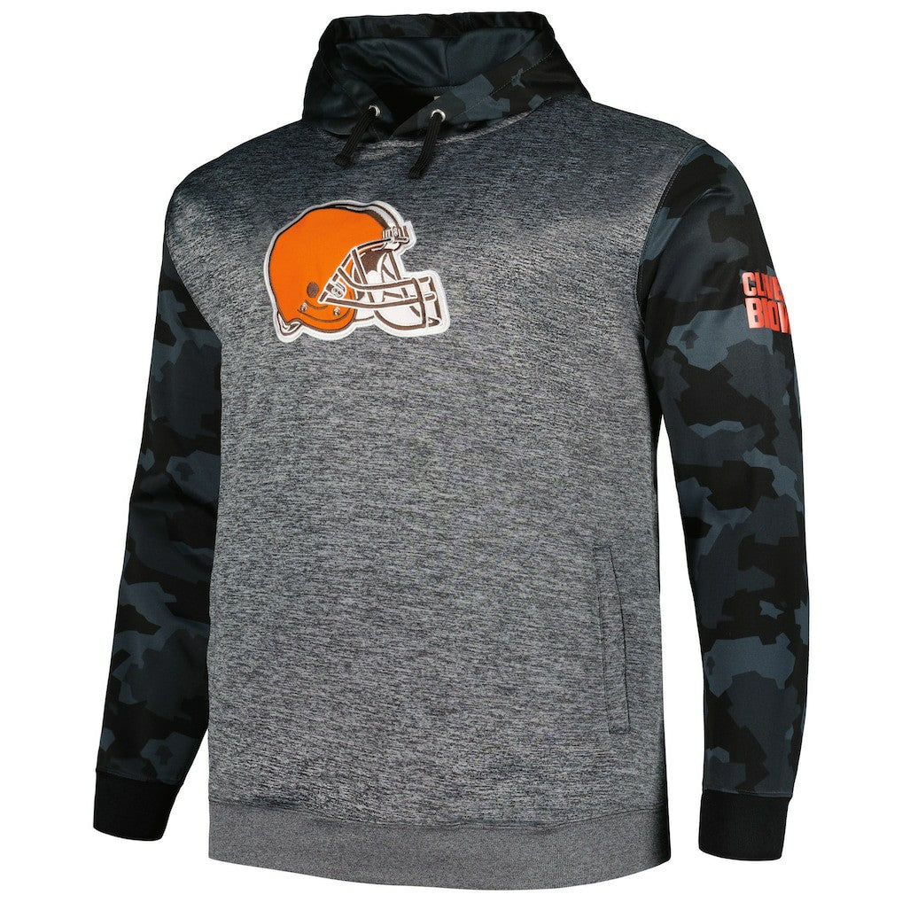 Cleveland Browns Big & Tall Camo Pullover Hoodie - Heather Charcoal for sale