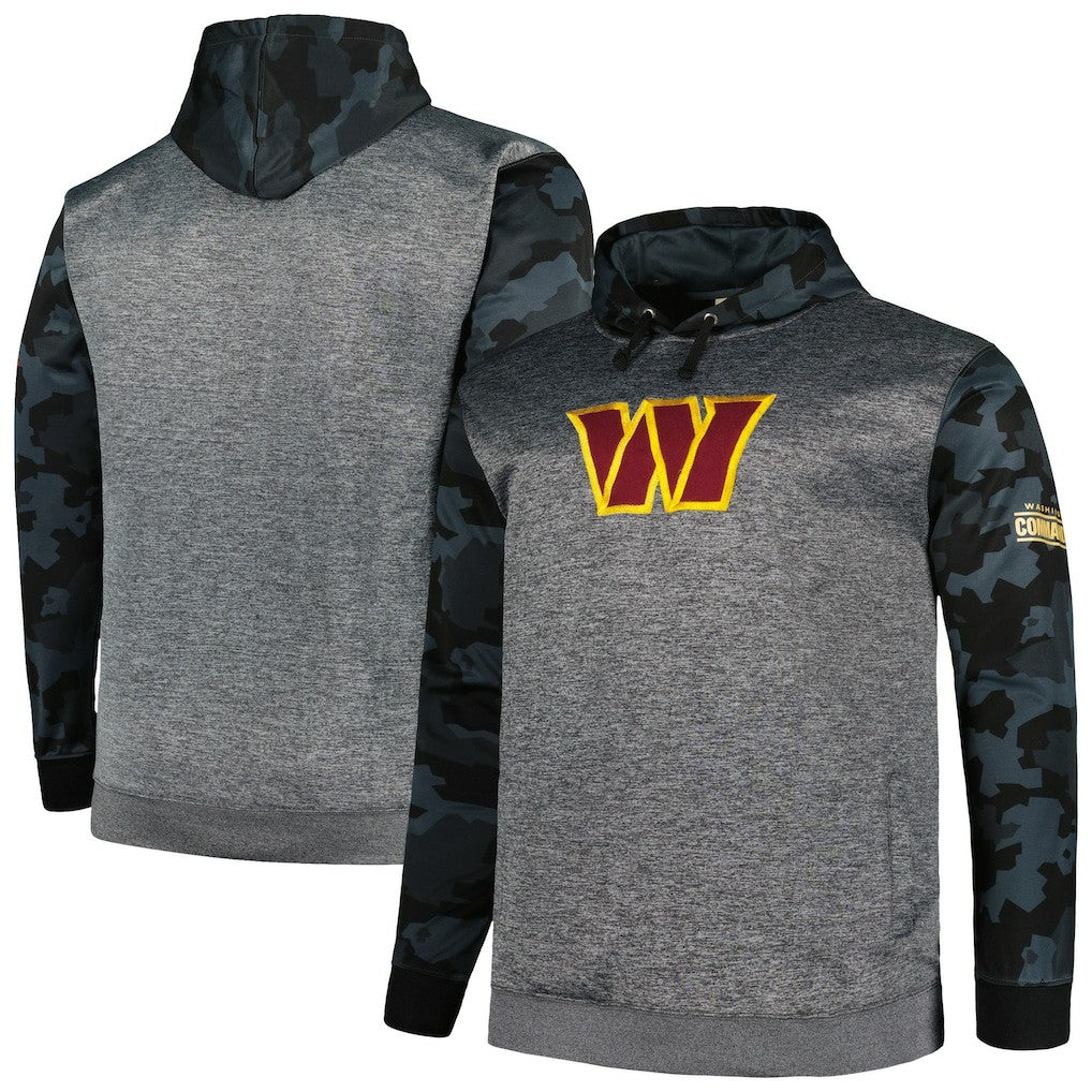 Washington Commanders Big & Tall Camo Pullover Hoodie - Heather Charcoal outlet