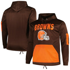 Cleveland Browns Big & Tall Pullover Hoodie - Brown discount