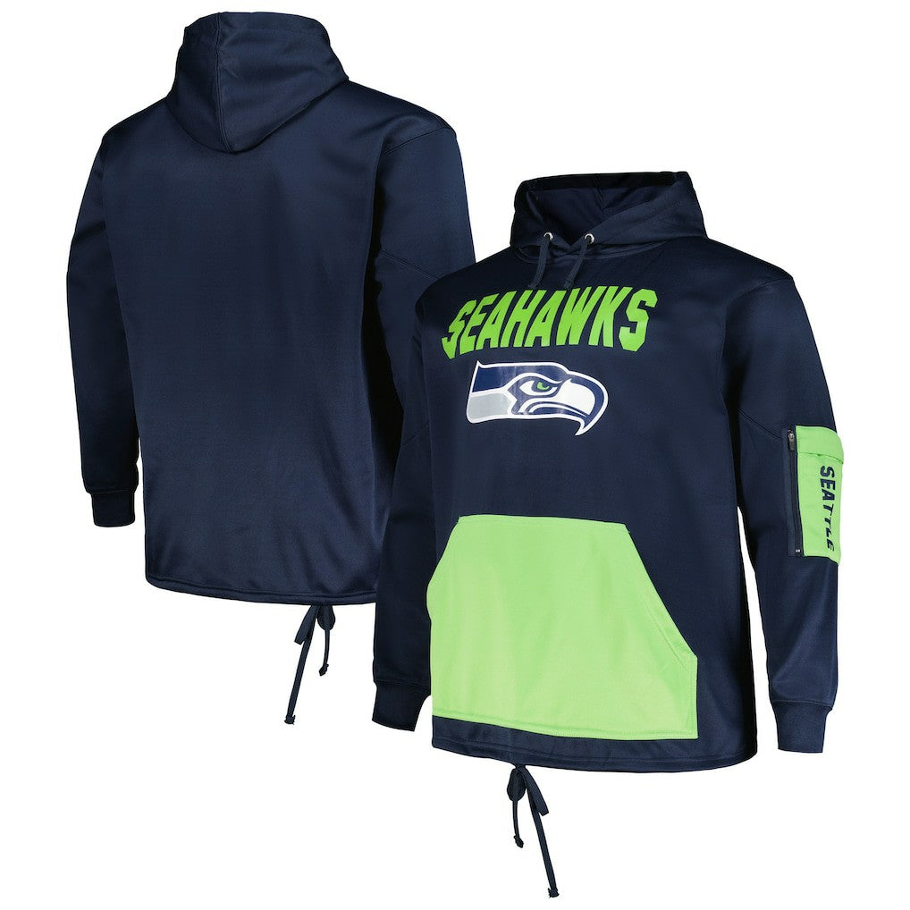 Seattle Seahawks Big & Tall Pullover Hoodie - College Navy outlet