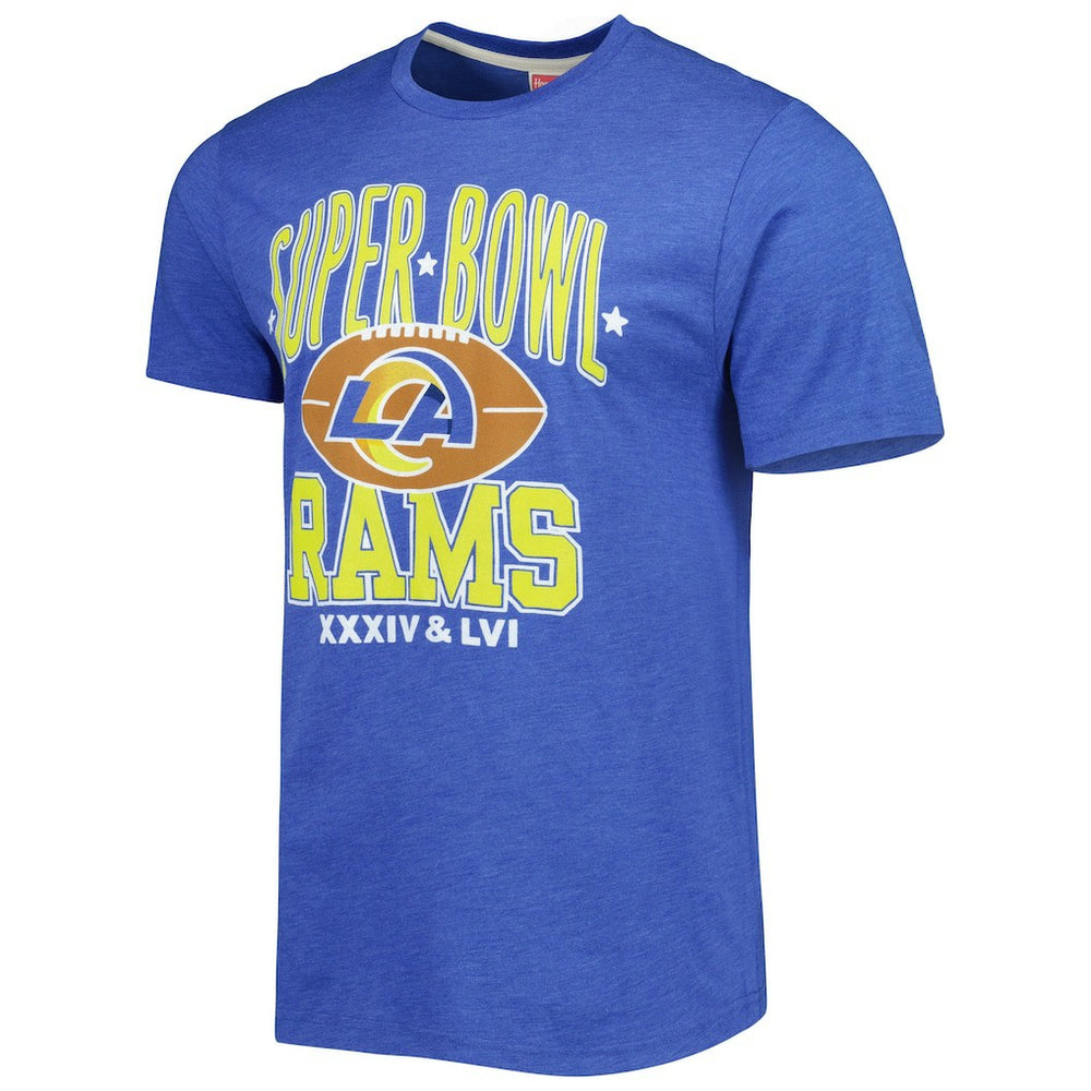 Los Angeles Rams Homage Super Bowl Classics Tri-Blend T-Shirt - Royal outlet
