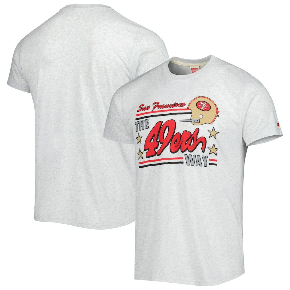 San Francisco 49ers Homage Hyper Local Tri-Blend T-Shirt - Ash discount