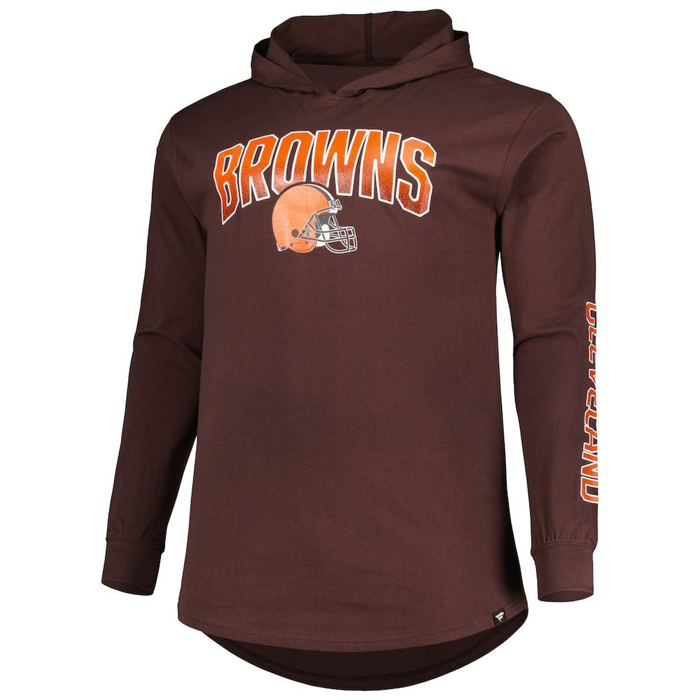 Cleveland Browns Big & Tall Front Runner Pullover Hoodie - Brown online