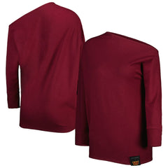 Washington Commanders KIYA TOMLIN Women's Twisted Tri-Blend Asymmetrical 3/4-Dolman Sleeve Sweatshirt - Burgundy outlet