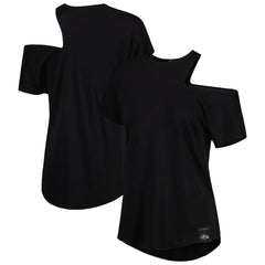 Baltimore Ravens KIYA TOMLIN Women's Cut Out Tri-Blend Shirt - Black cheap