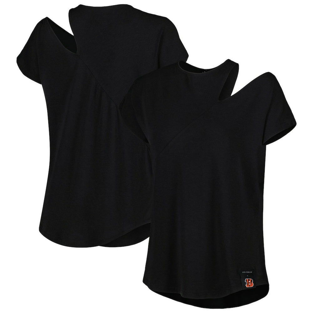 Cincinnati Bengals KIYA TOMLIN Women's Cut Out Tri-Blend Shirt - Black online