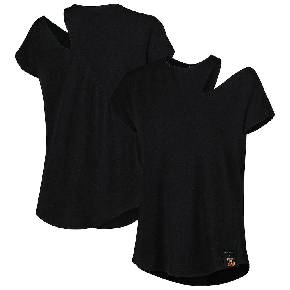 Cincinnati Bengals KIYA TOMLIN Women's Cut Out Tri-Blend Shirt - Black online