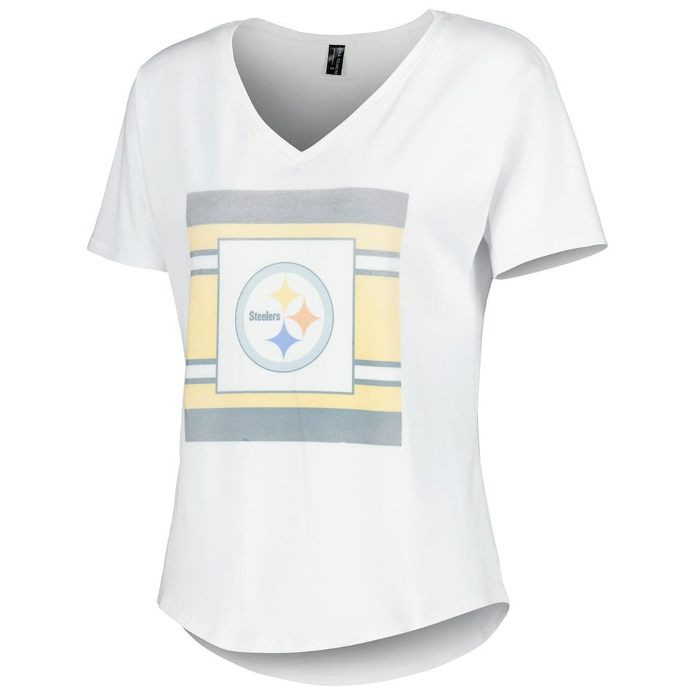 Pittsburgh Steelers KIYA TOMLIN Women's Tri-Blend V-Neck T-Shirt - White discount