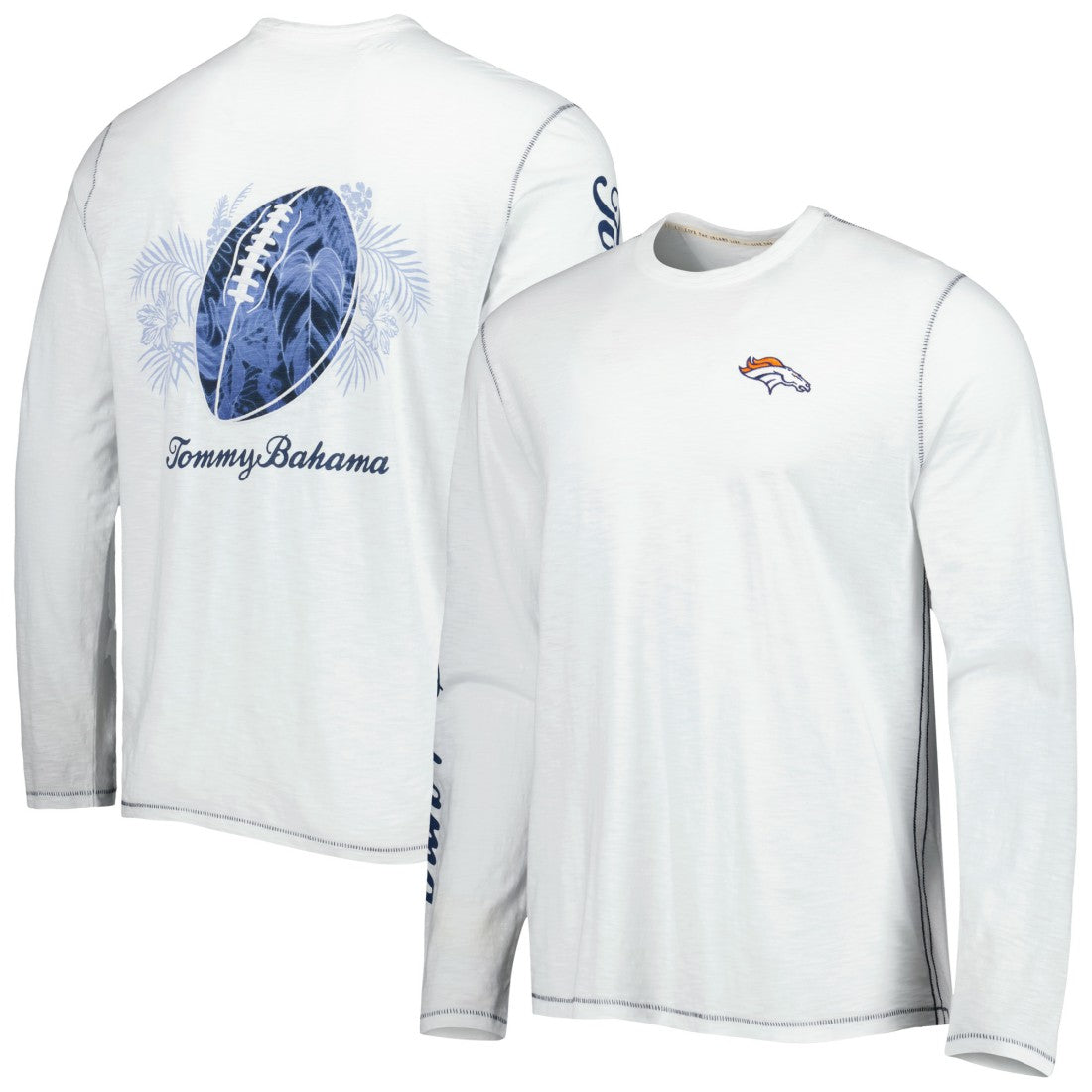 Denver Broncos Laces Out Billboard Long Sleeve T-Shirt - White outlet