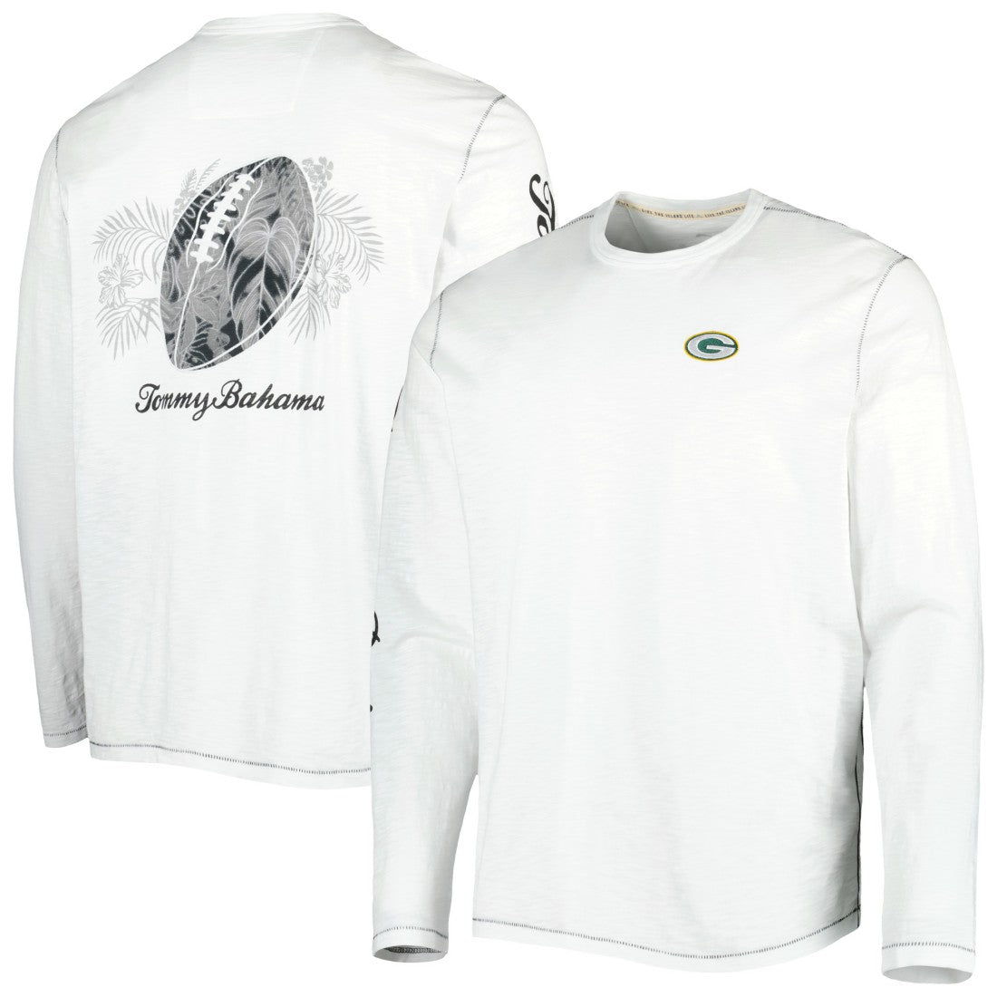Green Bay Packers Laces Out Billboard Long Sleeve T-Shirt - White on sale