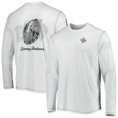 New Orleans Saints Laces Out Billboard Long Sleeve T-Shirt - White for sale