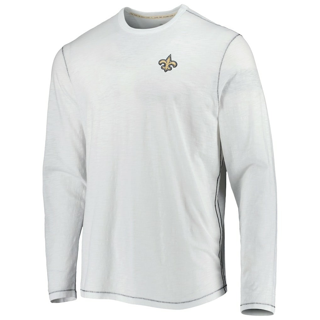 New Orleans Saints Laces Out Billboard Long Sleeve T-Shirt - White for sale