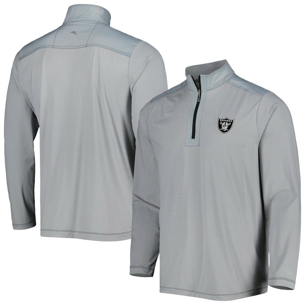 Las Vegas Raiders On Deck IslandZone Half-Zip Jacket - Gray online