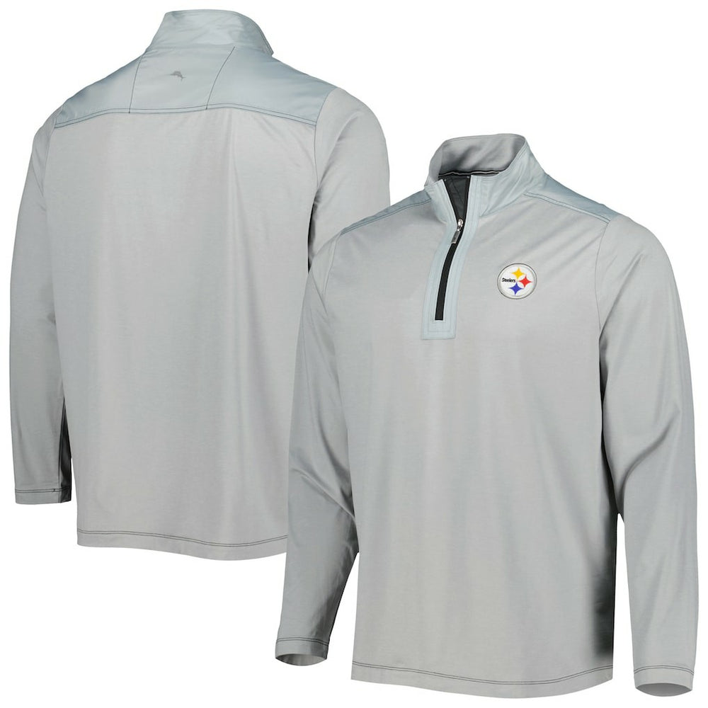 Pittsburgh Steelers On Deck IslandZone Half-Zip Jacket - Gray sale
