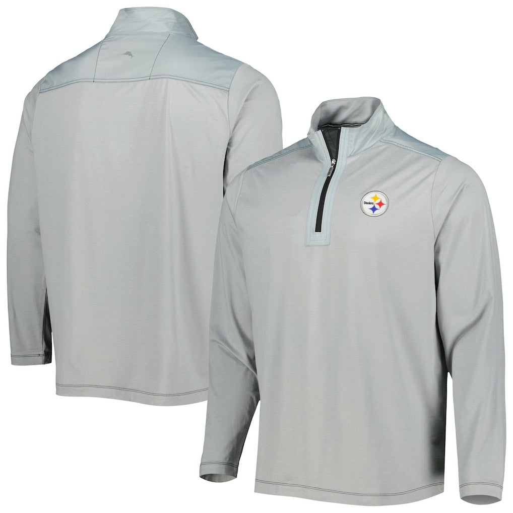 Pittsburgh Steelers On Deck IslandZone Half-Zip Jacket - Gray sale