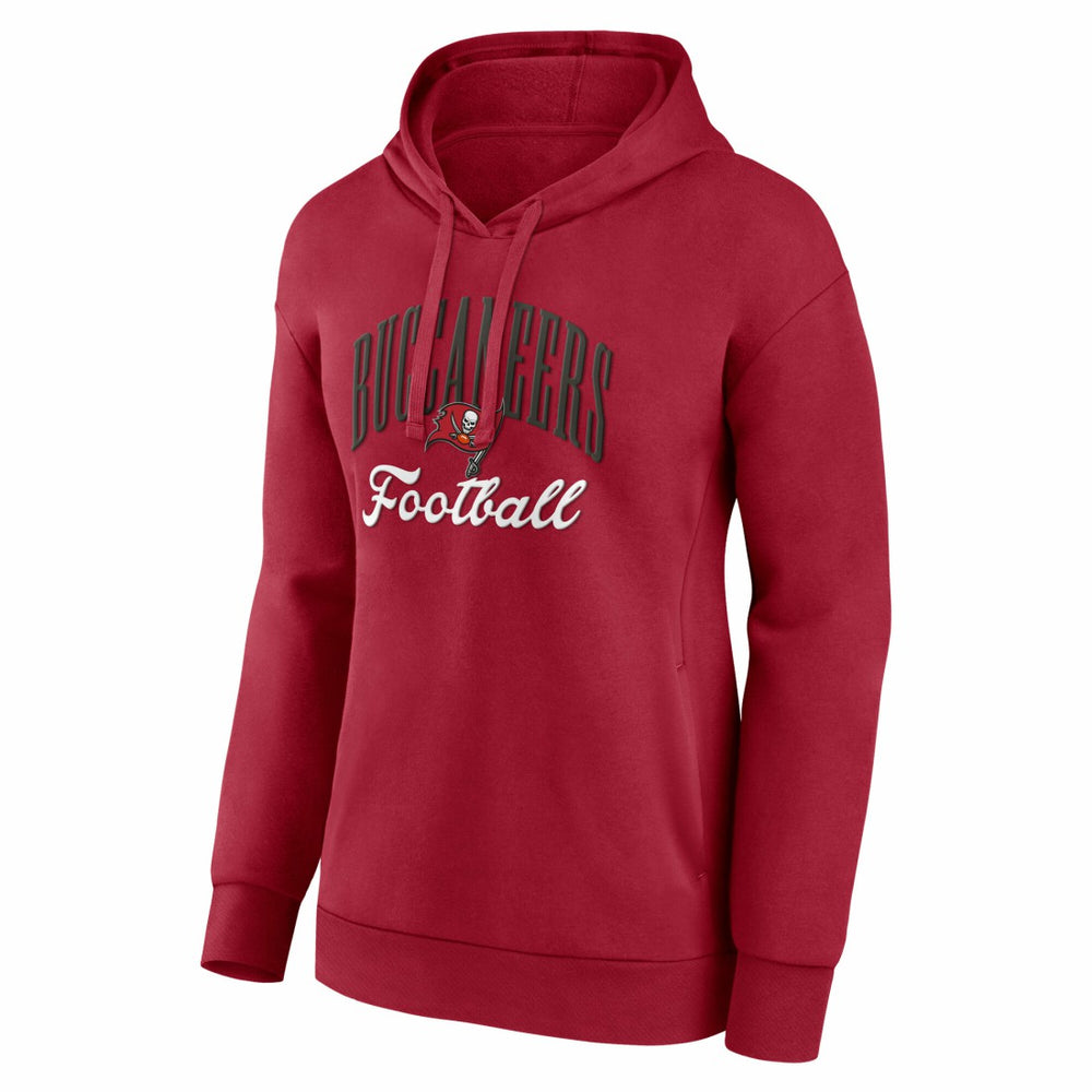 Tampa Bay Buccaneers Women's Team Logo Victory Script Pullover Hoodie - Red discount