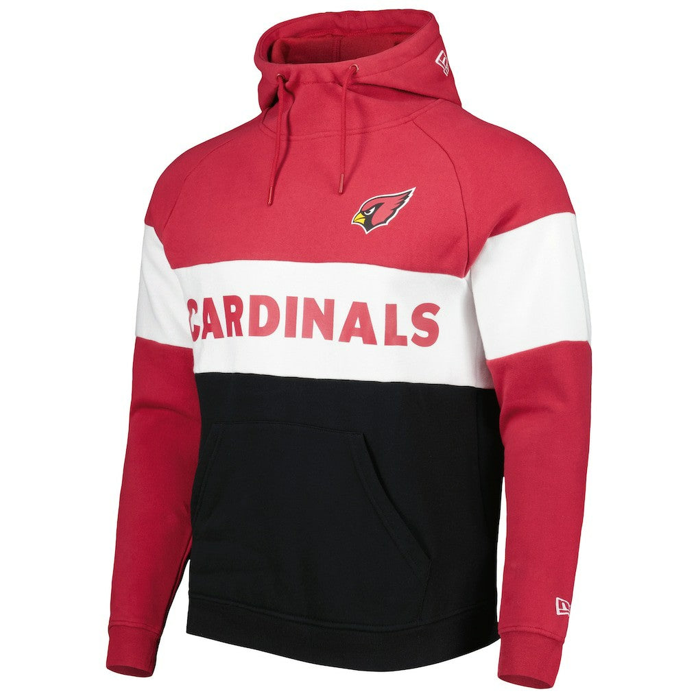 Arizona Cardinals New Era Colorblock Current Pullover Hoodie - Black/Cardinal sale